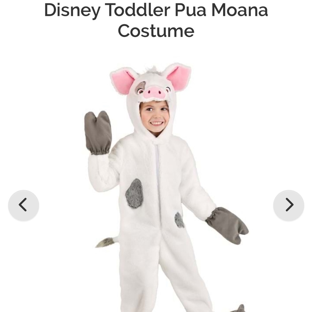 Disney White and Gray Spotted Fuzzy Animal Costume - Picture 3 of 3